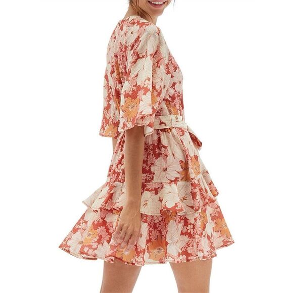 MINKPINK Azar Frill Mini Dress Floral Romantic Ruffle Cocktail Wedding guest - Picture 5 of 8